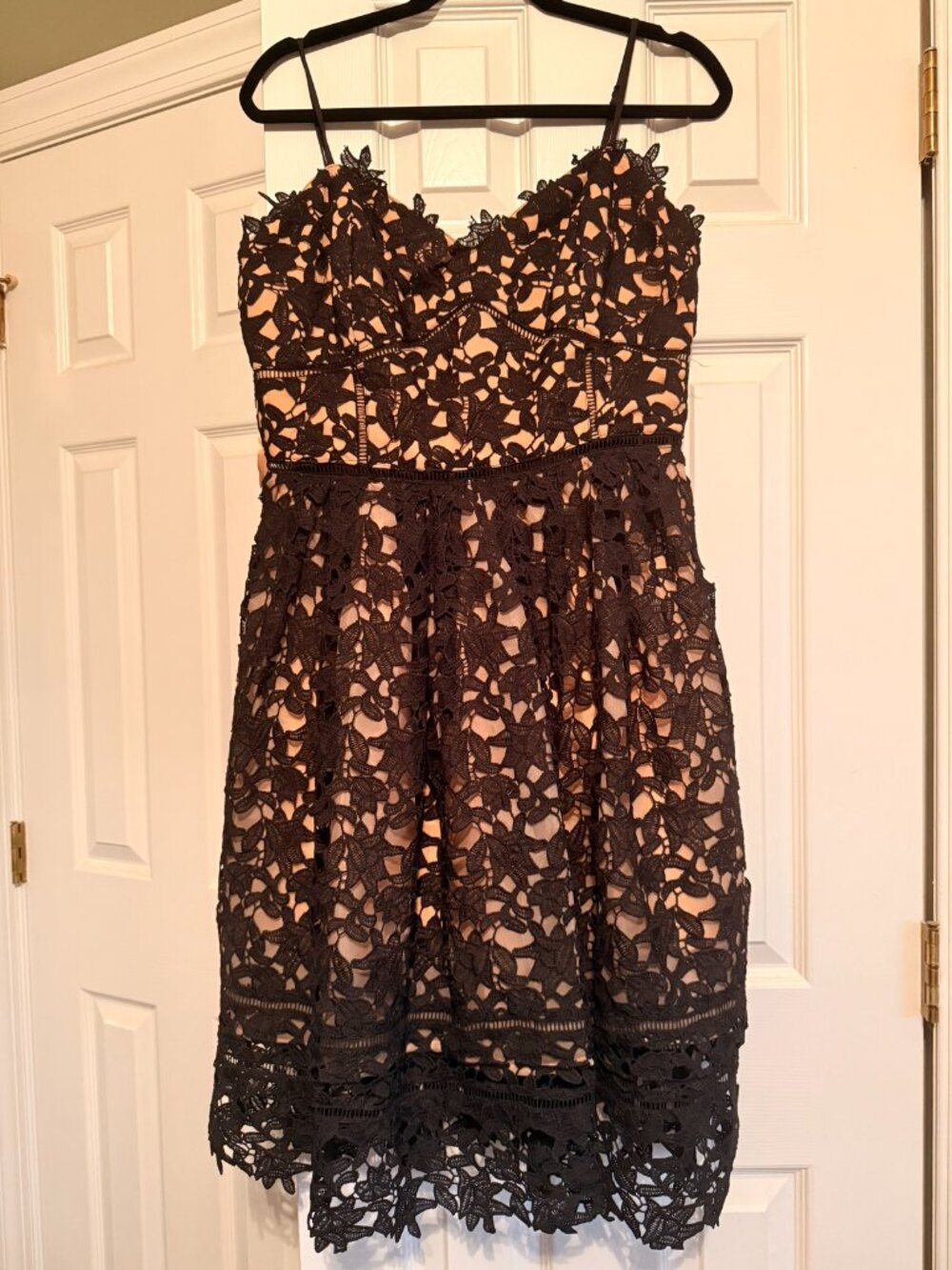 NWT Ark & Co Black Lace Midi Dress, Size L